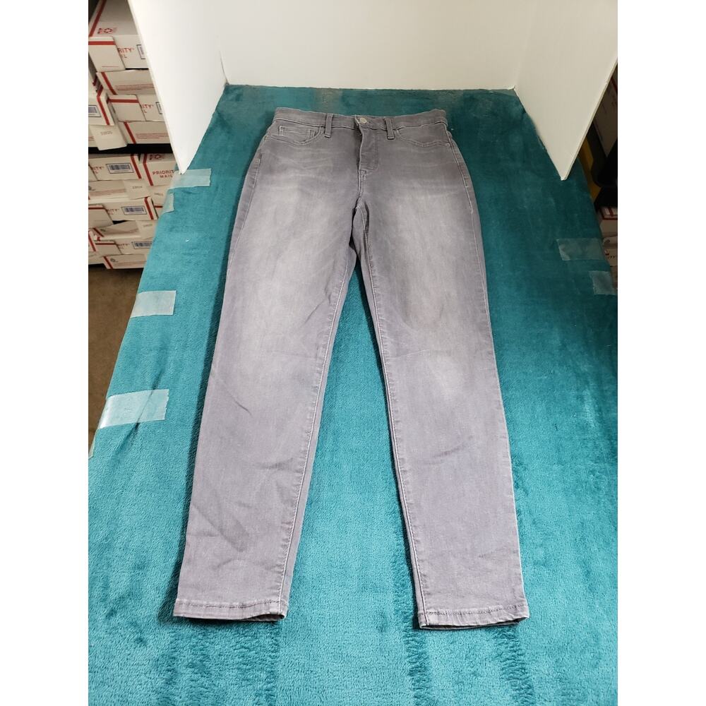 Banana Republic Jeans Size 4 Petite Womens Gray Stretch Pants High Rise Skinny